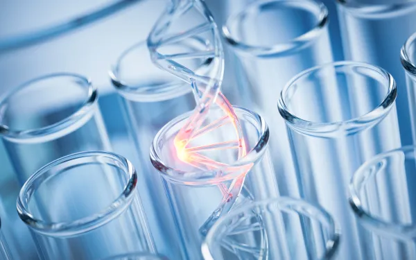 DNA strand in a test tube